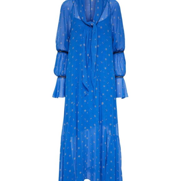 DOROTHEE SCHUMACHER Dresses & Skirts - Dorothee Schumacher Something Blue Dress-Blue Tie Print- Size 5 (XL)